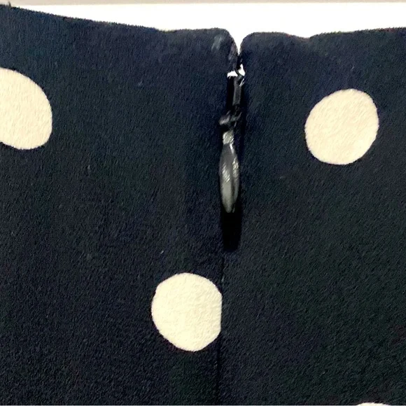 Talbots Black White Polka Dot Ruffled Plus Size Short Sleeved Midi Dress 16 - Picture 8 of 10